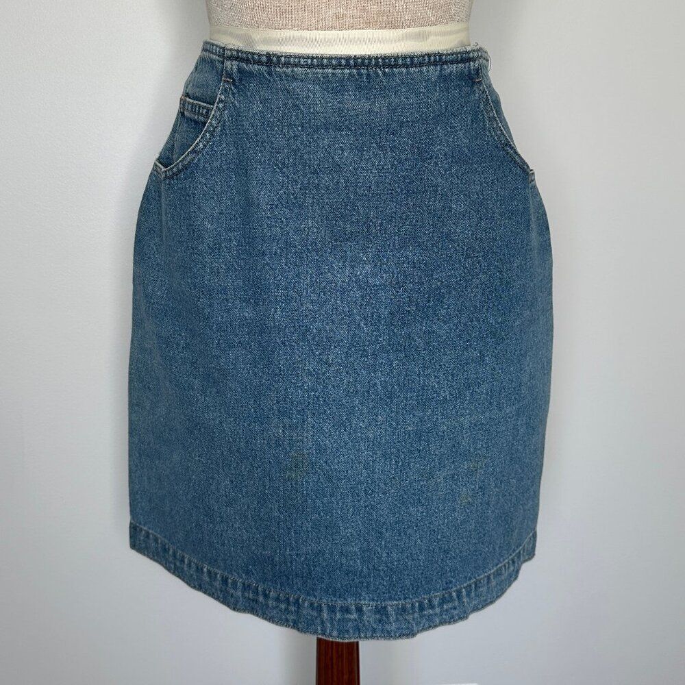 Calvin Klein Sport Women's Vintage Denim Pencil Skirt Size 12